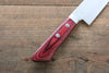 Kunihira Sairyu VG10 Damascus Small Santoku  135mm Red Pakka wood Handle - Japannywholesale