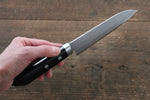 Kunihira Sairyu VG10 Damascus Small Santoku  135mm Black Pakka wood Handle - Japannywholesale