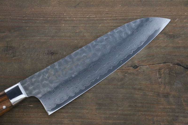 Sakai Takayuki VG10 33 Layer Damascus Santoku  180mm Desert Ironwood(Sugihara model) Handle - Japannywholesale