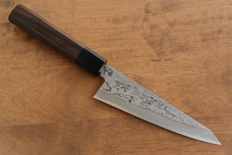 Hideo Kitaoka Blue Steel No.2 Damascus Honesuki Boning  150mm Shitan Handle - Japannywholesale