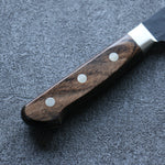 Seisuke Blue Super Black Nakiri  165mm Brown Pakka wood Handle - Japannywholesale