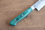 Sakai Takayuki VG10 17 Layer Damascus Petty-Utility  135mm Green Pakka wood Handle - Japannywholesale