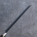 Seisuke Blue Super Black Nakiri  165mm Brown Pakka wood Handle - Japannywholesale