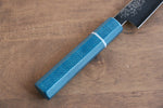 Seisuke VG5 Nashiji black dye Petty-Utility  150mm Blue Canvas Micarta Handle - Japannywholesale