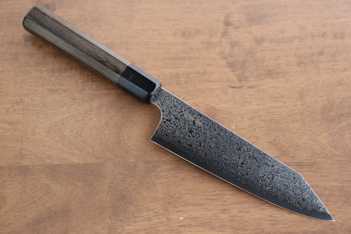 Kanjyo VG10 Damascus Kiritsuke Santoku  180mm Gray Pakka wood Handle - Japannywholesale