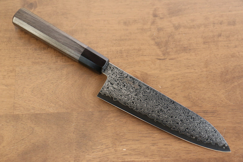 Kanjyo VG10 Damascus Santoku  180mm Gray Pakka wood Handle - Japannywholesale