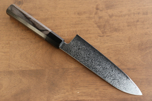 Kanjyo VG10 Damascus Santoku  180mm Gray Pakka wood Handle - Japannywholesale