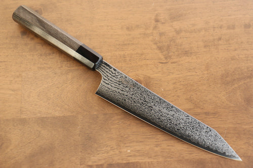 Kanjyo VG10 Damascus Kiritsuke Gyuto  210mm Gray Pakka wood Handle - Japannywholesale