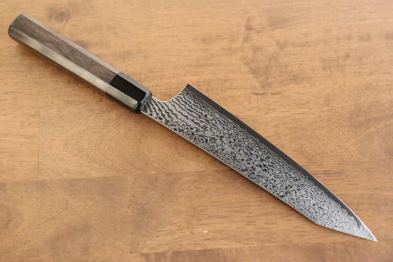 Kanjyo VG10 Damascus Kiritsuke Gyuto  210mm Gray Pakka wood Handle - Japannywholesale