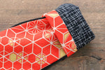 Japanese Style Knife Roll RedHexagon 1 Pocket - Japannywholesale