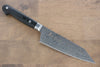 Sakai Takayuki Coreless Damascus Kengata Santoku  160mm Black Micarta Handle - Japannywholesale