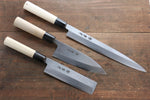 Sakai Takayuki Kasumitogi White Steel Single-edged Starter Set (06304, 06336, 06362) - Japannywholesale