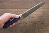 Seisuke Aonashi AUS10 3 Layer Nashiji Santoku  170mm Blue Pakka wood Handle - Japannywholesale