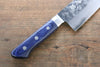 Seisuke Aonashi AUS10 3 Layer Nashiji Santoku  170mm Blue Pakka wood Handle - Japannywholesale