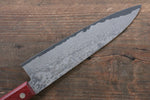 Nao Yamamoto VG10 Black Damascus Gyuto  180mm Red Pakka wood Handle - Japannywholesale