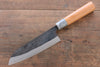 Nao Yamamoto White Steel No.2 Kurouchi Damascus Santoku  170mm American Cherry Handle - Japannywholesale