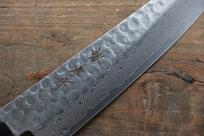 Sakai Takayuki 45 Layer Damascus Japanese Chef's Gyuto, Santoku & Petty Knife with Shitan Handle Set - Japannywholesale
