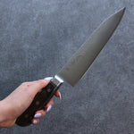 Seisuke SG2 Hammered Gyuto  210mm Gray Pakka wood Handle - Japannywholesale