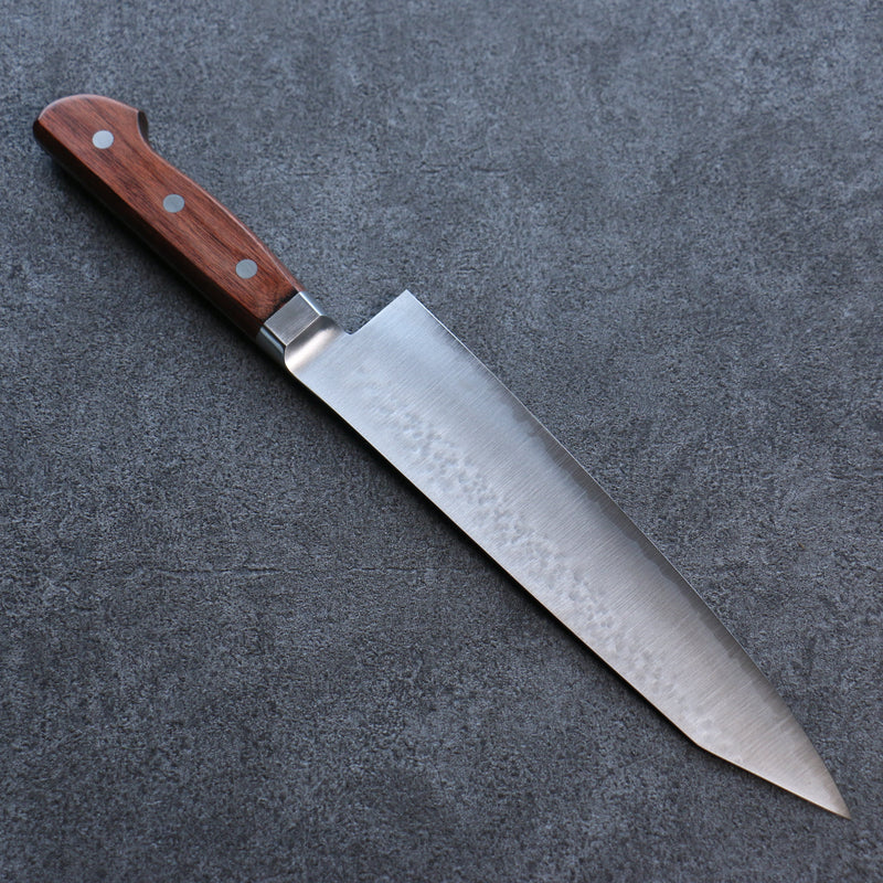 Seisuke SG2 Hammered Kiritsuke Gyuto  210mm Mahogany Handle - Japannywholesale