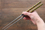 Moribashi Cooking Chopstick GreenSpiral 165mm - Japannywholesale