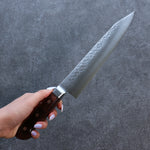 Seisuke SG2 Hammered Kiritsuke Gyuto  210mm Mahogany Handle - Japannywholesale