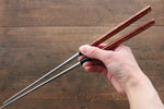 Moribashi Cooking Chopstick RedGoldSplash 180mm - Japannywholesale