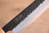 Seisuke Kokubyaku Blue Super Hammered Kurouchi Sujihiki  240mm Shitan Handle - Japannywholesale