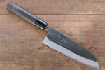 Seisuke White Steel Kurouchi Santoku  165mm Burned Chestnuts Handle - Japannywholesale