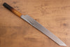 Sakai Takayuki Homura Guren Hien Blue Steel No.2 Kurouchi Hammered Kengata Yanagiba  300mm Burnt Oak Handle - Japannywholesale