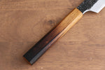 Sakai Takayuki Homura Guren Hien Blue Steel No.2 Kurouchi Hammered Kengata Yanagiba  300mm Burnt Oak Handle - Japannywholesale