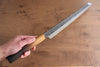 Sakai Takayuki Homura Guren Hien Blue Steel No.2 Kurouchi Hammered Kengata Yanagiba  300mm Burnt Oak Handle - Japannywholesale