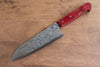 Nao Yamamoto VG10 Damascus Santoku  170mm Red Pakka wood Handle - Japannywholesale