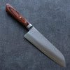 Seisuke VG1 Hammered Santoku  165mm Mahogany Handle - Japannywholesale