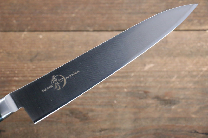 Sakai Takayuki Grand Chef Grand Chef Swedish Steel-stn Petty-Utility  150mm Green Micarta Handle - Japannywholesale