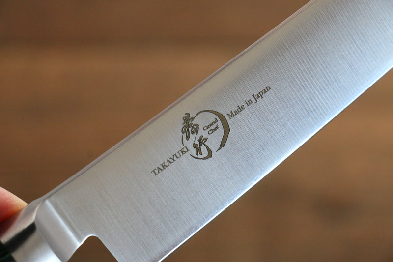 Sakai Takayuki Grand Chef Grand Chef Swedish Steel-stn Petty-Utility  150mm Green Micarta Handle - Japannywholesale