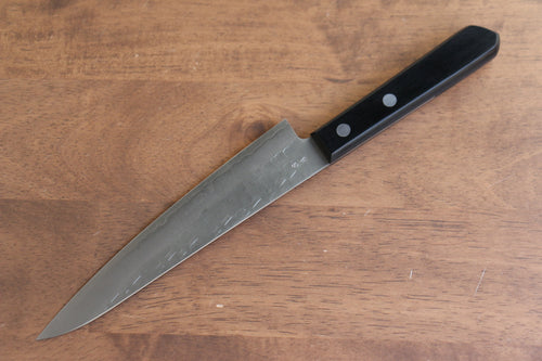 Nao Yamamoto AUS8 Hammered Petty-Utility  160mm Black Pakka wood Handle - Japannywholesale