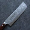 Seisuke VG1 Hammered Nakiri  165mm Mahogany Handle - Japannywholesale