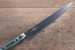 Sakai Takayuki Grand Chef Grand Chef Swedish Steel-stn Sujihiki  240mm Green Micarta Handle - Japannywholesale