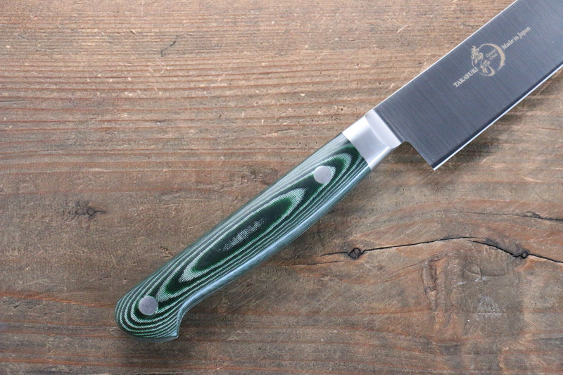 Sakai Takayuki Grand Chef Grand Chef Swedish Steel-stn Sujihiki  240mm Green Micarta Handle - Japannywholesale