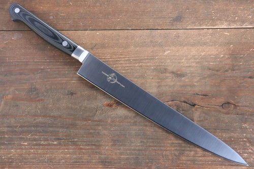 Sakai Takayuki Grand Chef Grand Chef Swedish Steel-stn Sujihiki  240mm Black Micarta Handle - Japannywholesale