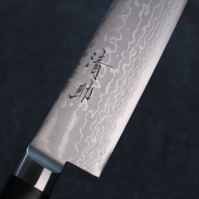 Seisuke VG10 Damascus Sujihiki  270mm Black Pakka wood Handle - Japannywholesale