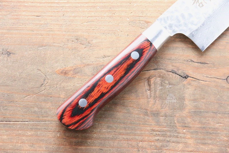 Sakai Takayuki VG10 33 Layer Damascus Butcher Japanese Knife 210mm Mahogany Pakka Wood Handle