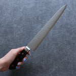 Seisuke VG10 Damascus Sujihiki  240mm Black Pakka wood Handle - Japannywholesale