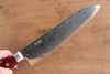 Seisuke Nami AUS10 Mirrored Finish Damascus Gyuto  210mm Red Pakka wood Handle - Japannywholesale