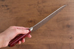 Seisuke Nami AUS10 Mirrored Finish Damascus Gyuto  210mm Red Pakka wood Handle - Japannywholesale