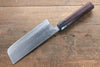 Takayuki Iwai Blue Steel No.2 Damascus Nakiri  170mm Shitan Handle - Japannywholesale