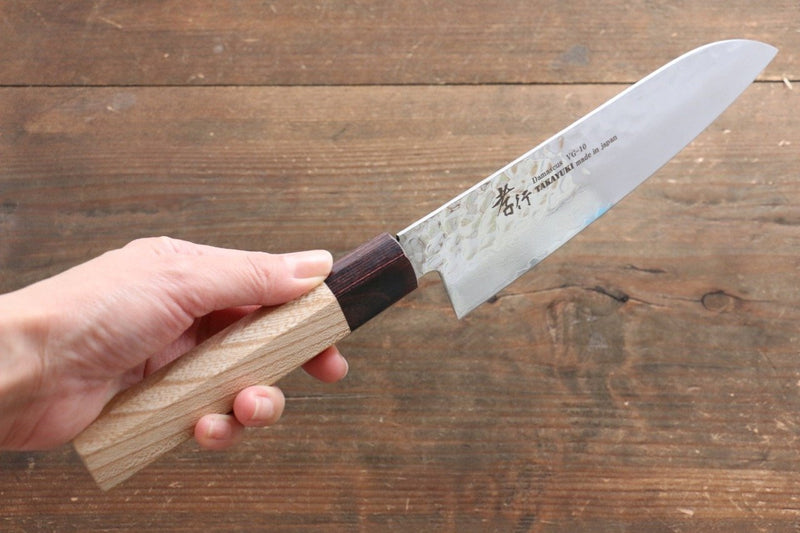 Sakai Takayuki VG10 33 Layer Damascus Santoku  170mm Keyaki (Japanese Elm) Handle - Japannywholesale