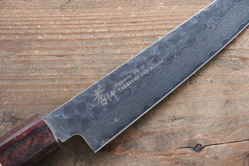 Sakai Takayuki VG10 33 Layer Damascus Petty-Utility  150mm Keyaki (Japanese Elm) Handle - Japannywholesale