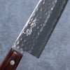 Seisuke VG1 Hammered Santoku  165mm Mahogany Handle - Japannywholesale