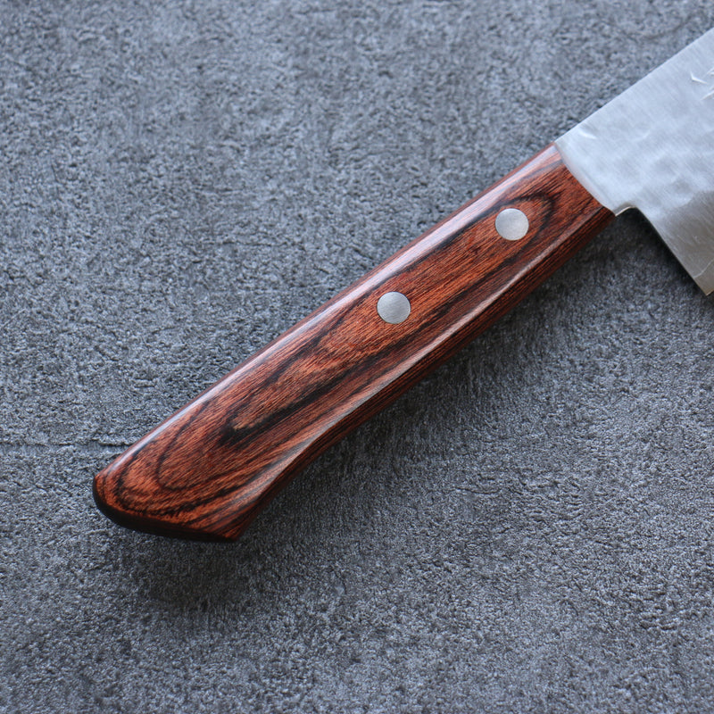 Seisuke VG1 Hammered Nakiri  165mm Mahogany Handle - Japannywholesale